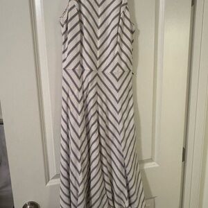 White House Black Market Chevron Maxi Dress